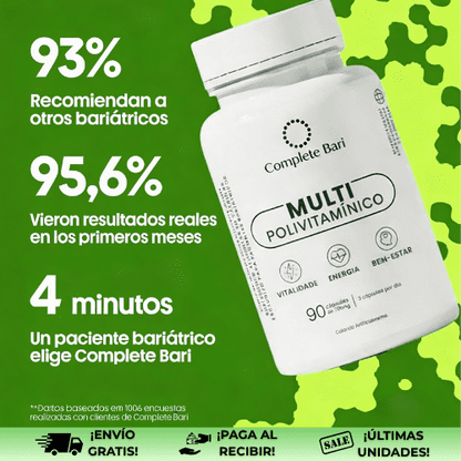 CompleteBari® | Multivitamínico de absorción rápida para bariátricos