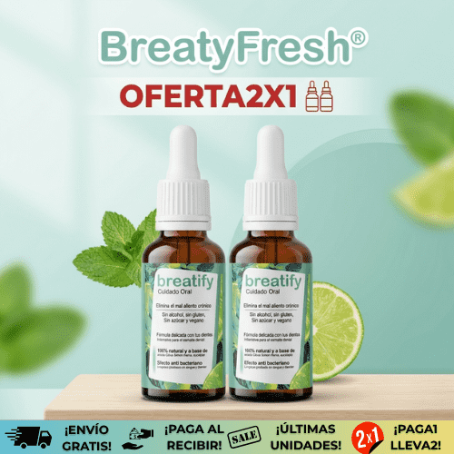 BreatyFresh® ¡Oferta 2x1! | Gotas orales para acabar con el mal aliento