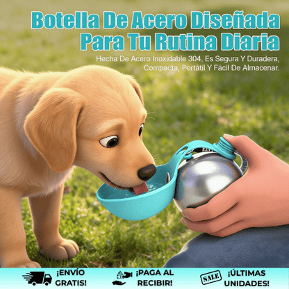 BottleDog® | Botella de agua para mascotas de acero inoxidable