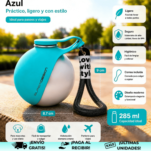 BottleDog® | Botella de agua para mascotas de acero inoxidable