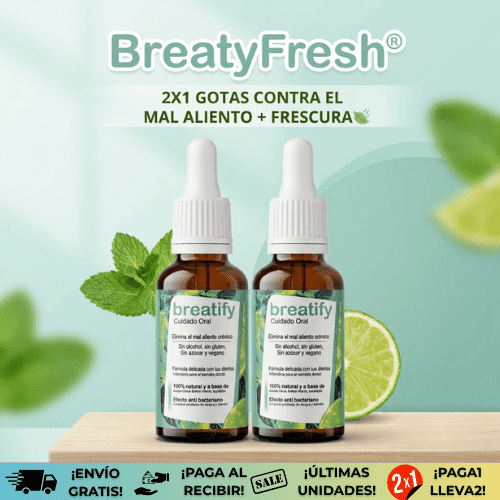 BreatyFresh® ¡Oferta 2x1! | Gotas orales para acabar con el mal aliento