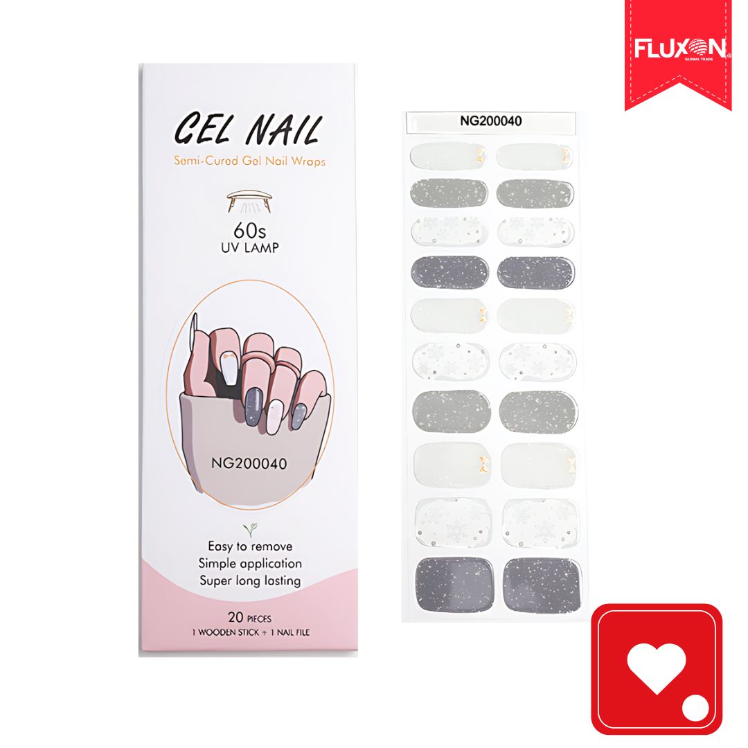 Kit Manilux® |  20 Stickers de Gel Semicurados + Lampára UV ¡50% Off!