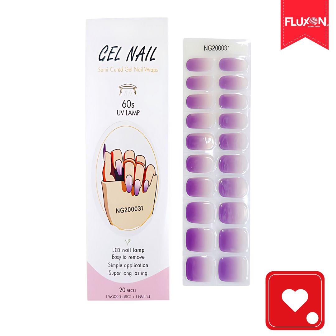 Kit Manilux® |  20 Stickers de Gel Semicurados + Lampára UV ¡50% Off!