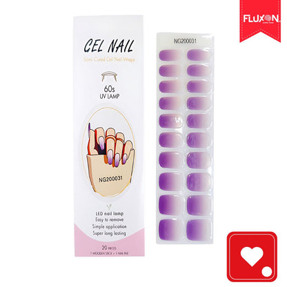 Kit Manilux® |  20 Stickers de Gel Semicurados + Lampára UV ¡50% Off!