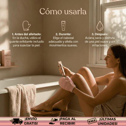 ePhra™ | Rasuradora doble punta rápida, eficaz y sin dolor.