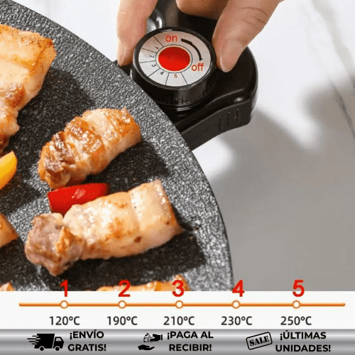 GrillPro® | Sartén eléctrico que revoluciona la cocina en tu mesa