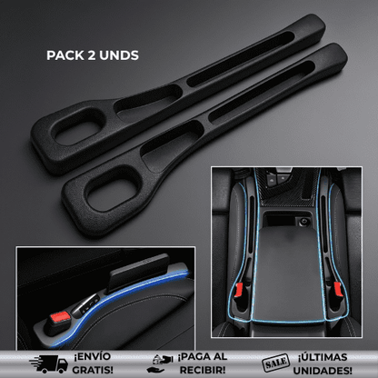 GapStop® x2 unds | Organizador para vehículo que cubre el espacio entre los asientos