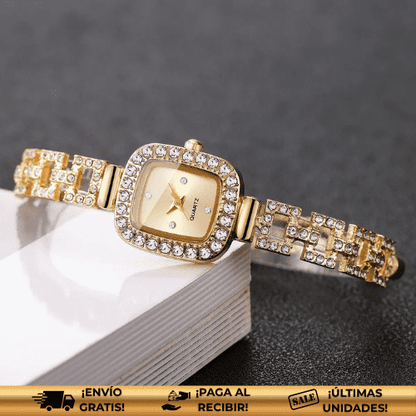 GoldenSquare® | El reloj de oro ajustable ideal para toda mujer