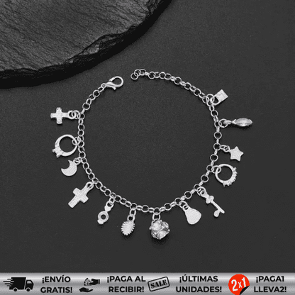 Amatista™ ¡OFERTA 2X1! |  Pulsera de Plata 925 con 13 amuletos