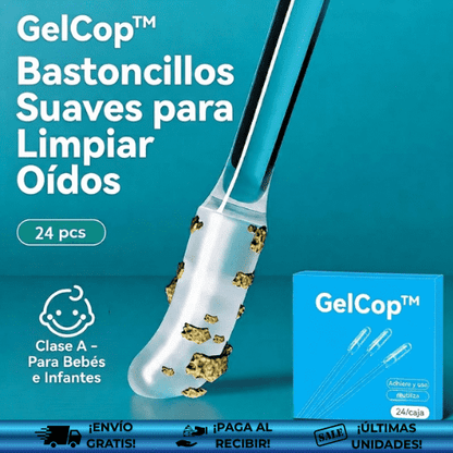GelCop™ ¡Caja x24 unds! | Copitos de gel para limpieza de oídos profunda