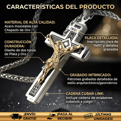 Faith® | Collar con amuleto de cruz de Jesús