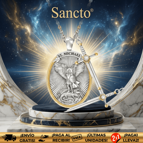 Sancto® ¡Oferta 2x1! | Collar San Miguel Arcángel con caja de regalo