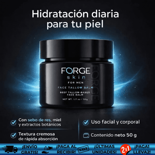 ForgeSkin® OFERTA2X1 | Bálsamo de Sebo Reafirmante Facial Antiarrugas